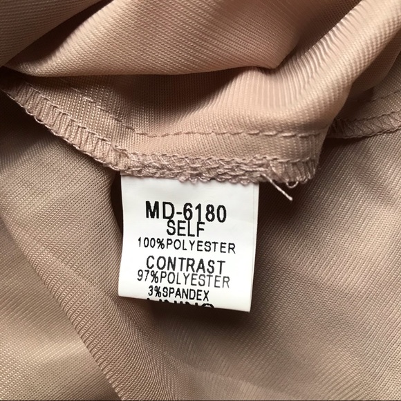 Minuet Cream Beige Pleated Lace A-Line Dress, EUC, M - Picture 10 of 15